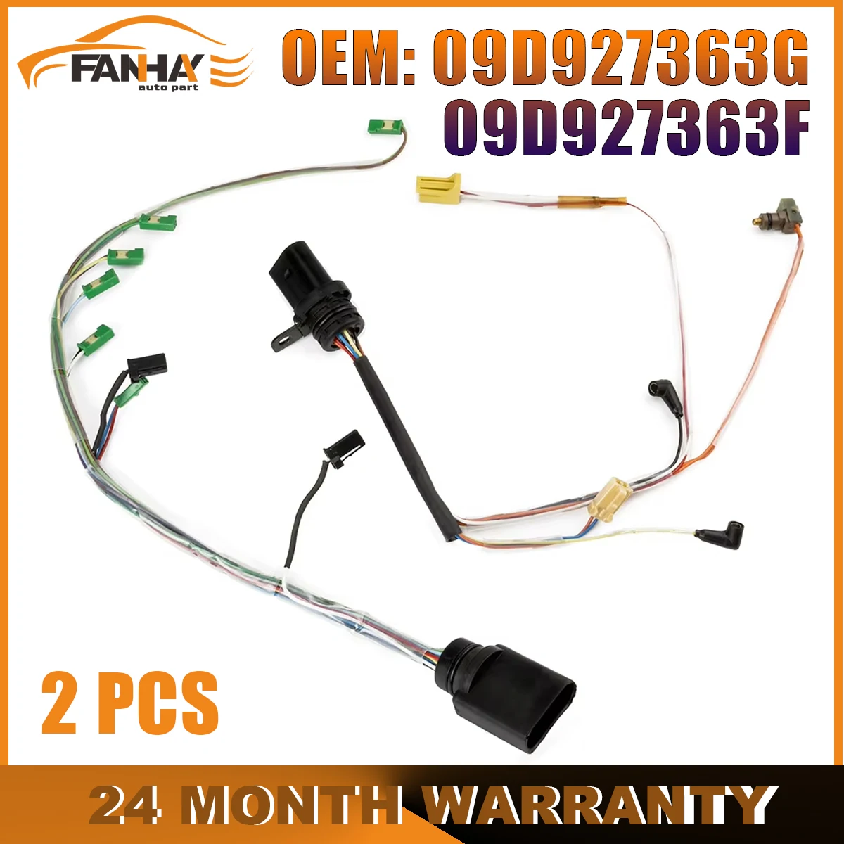 2PCS 6pins 14pins 09D927363G 09D927363F Transmission Valve Body Wiring Harness For Audi Q7 For Porsche Cayenne For VW Touareg