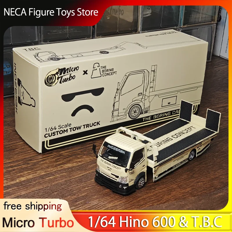 

Micro Turbo x T.B.C 1:64 Hino 300 Custom Tow Truck Diecast Hino Flatbed Transporter Collectible Model Toy Gift For Adults & Fans