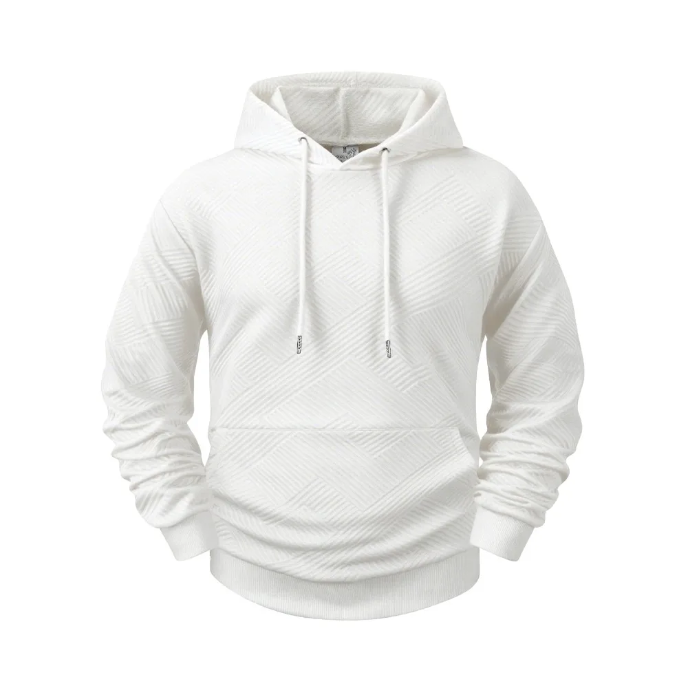 بلوفر رجالي محكم موضة عادية كم طويل مقنع سويت شيرت ربيع الخريف أبلى هوديي ملابس علوية خفيفة الوزن ملابس الشارع #2