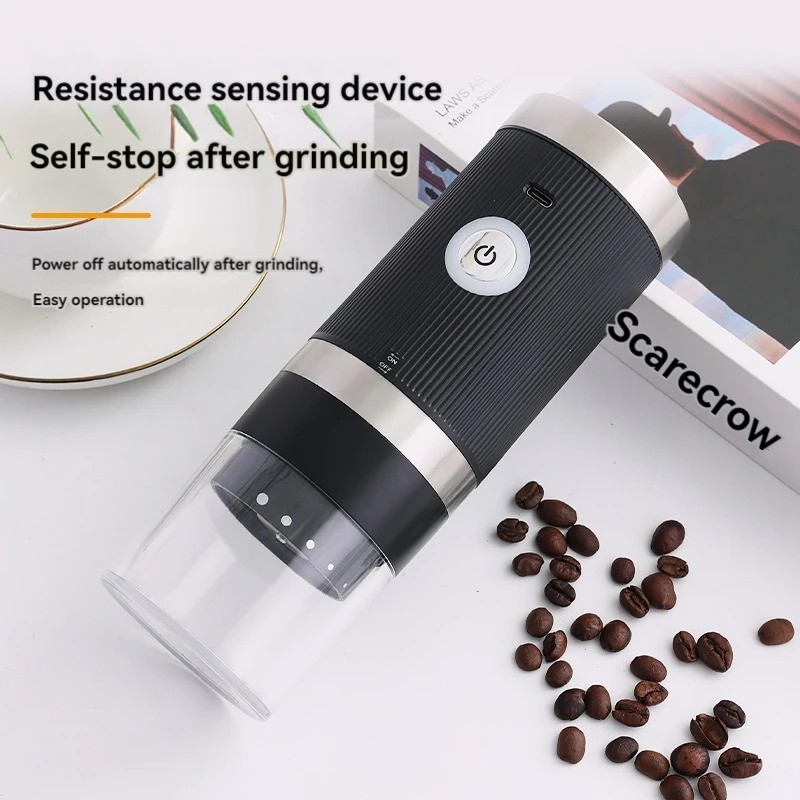 Portable Electric Coffee Grinder USB Charging 1500MAH Wireless Fully Automatic Integrated Small Household Coffee Bean Grinder