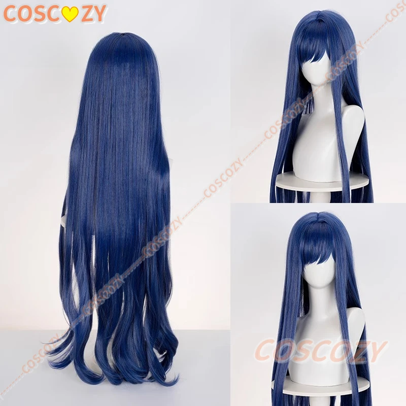 Parrucca cosplay Arcana 105 cm blu misto nero capelli lunghi capelli sintetici + cuffia parrucca gratuita gioco inverso: parrucche cosplay Arcana 1999