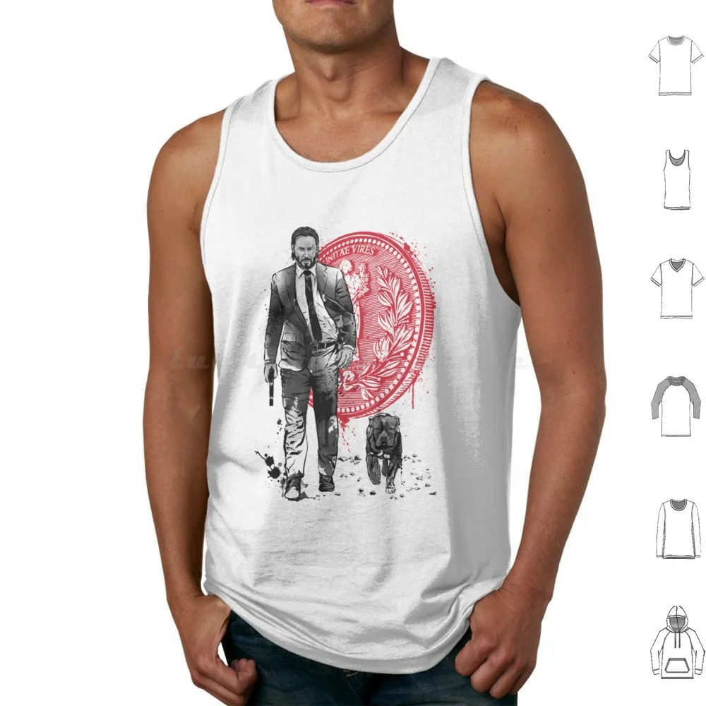 Lone Hitman And Cub-John Wick Tank Tops Vest Sleeveless Content John Wick John Wick Keanu Reeves Keanu Reeves Baba