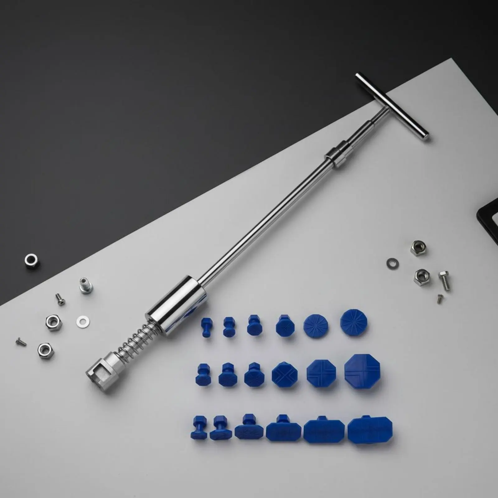 Paintless Dent Repair Tool Kit Strong Adhesion Paintless Dent Repair Kit Crossbar Slide Hammer Puller 2 in 1 Design for Garage view 6