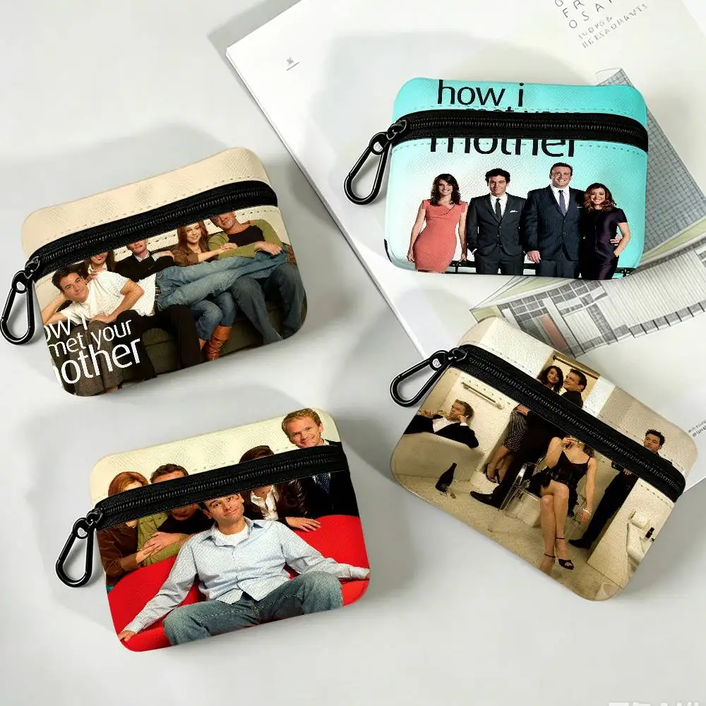 Classic TV How I Met Your Mother Multifunctional Oxford Cloth Small Pouch With Hook Mini Coin Wallet Earbud Storage Bag