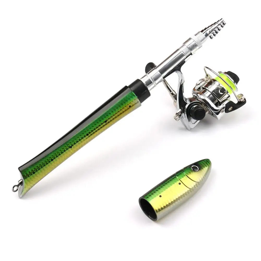 

Pen Fishing Pole 55.1 Inch Mini Pocket Fishing Rod Travel Fishing Rod Set Telescopic Fishing Rod Spinning Reel Combo Kit