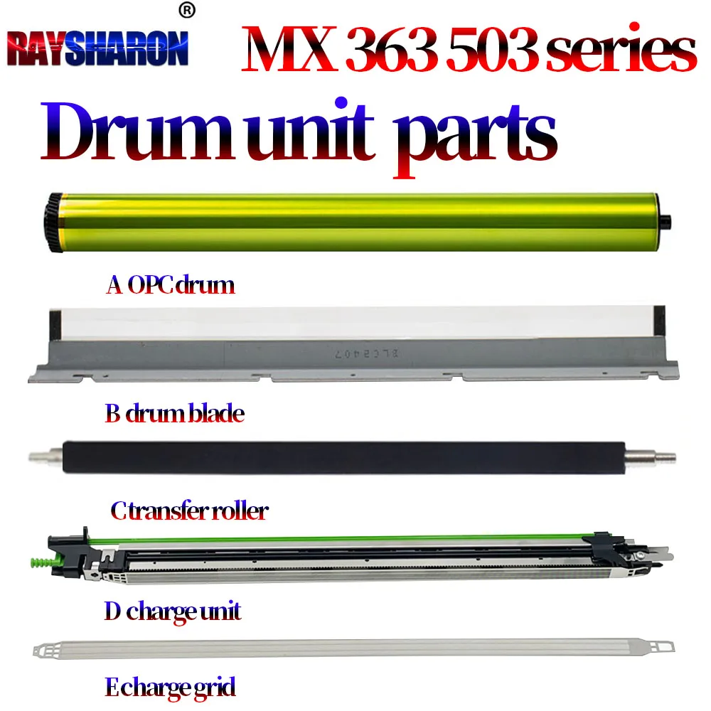 OPC Drum Cleaning Blade Transfer Roller Charge Grid Unit For Sharp MX 453 503 283 363 AR 4528 502 U N  M283 363U 453U