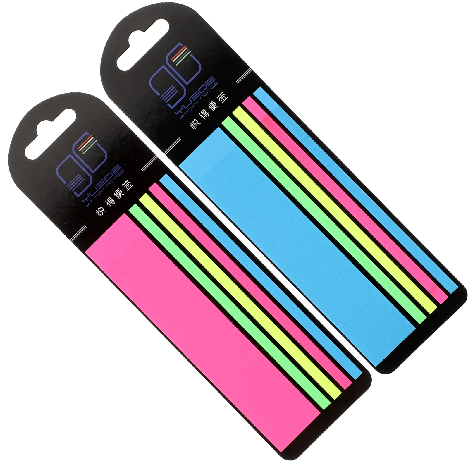 2 scatole di adesivi Nastro blu Comode strisce di lettura portatili Segnapagina a fluorescenza Traslucido