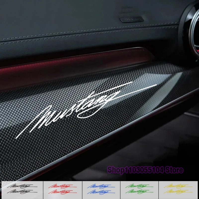 2pcs car Interior sticker Auto window Vinyl Decal For Ford Mustang