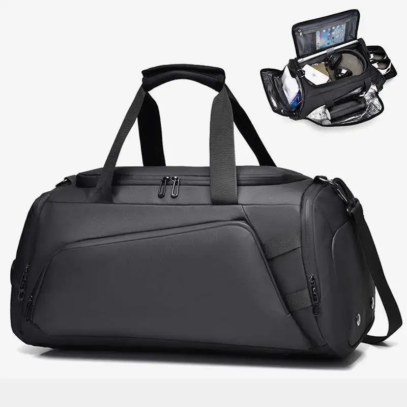 

Large Hand Luggage Bag Men's Travel Duffels Bag with Independent Shoe Compartment Casual Sports Gym Bag Weekend Overnight Bag