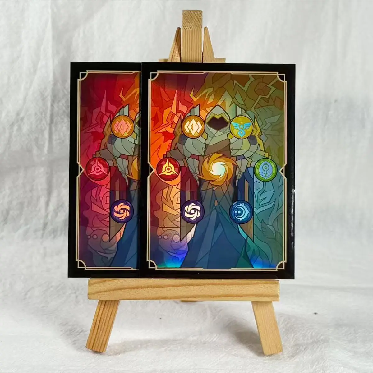 66X92mm 리그 오브 레전드 TCG 카드 슬리브 - 케이산 아케인 배틀 카드 보호 슬리브