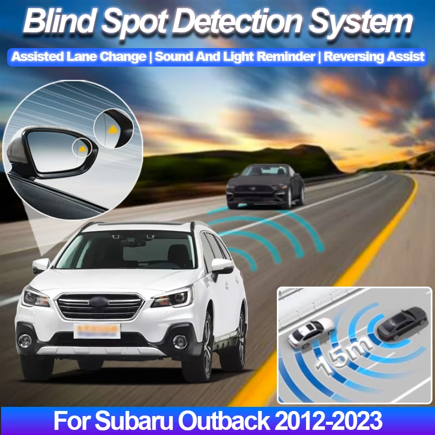 for Subaru Outback 2012 to 2023 BSD BSM blind spot Radar detection system 24GHZ Microwave Sensor BSA Mirror light alarm