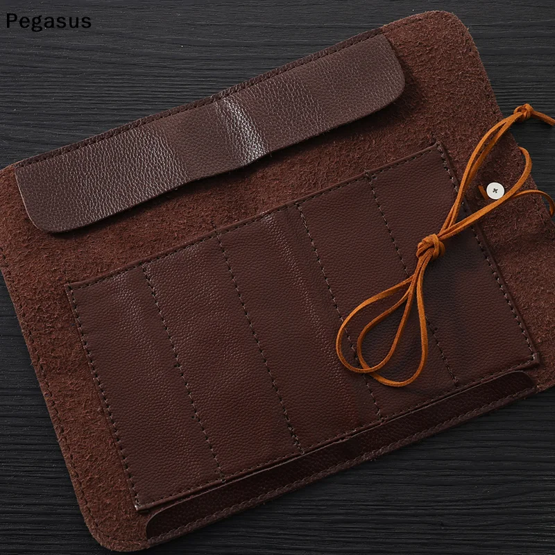 [S]Tools Knives Roll Up Bag Carving Pocket Knives Leather Bag Storage Organizer