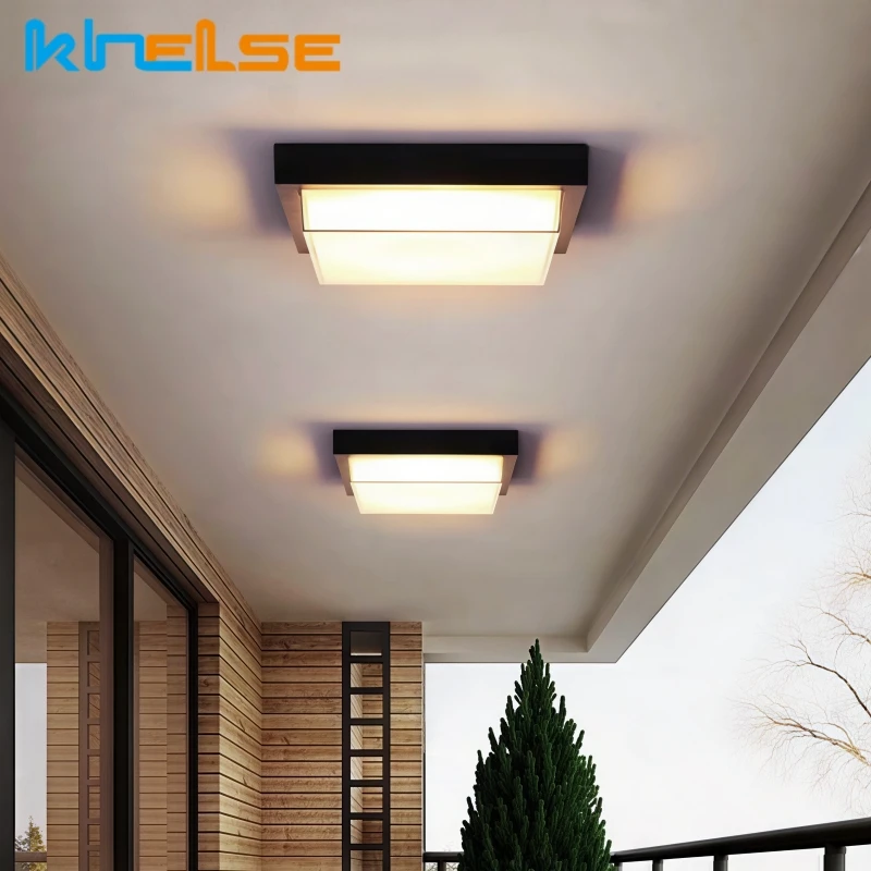 LED-Wandleuchte für den Außenbereich, quadratisch, IP65, Aufputzmontage, Straßen-Deckenleuchte, Garten-, Balkon- und Verandadekoration, wasserdichte Wandbeleuchtung
