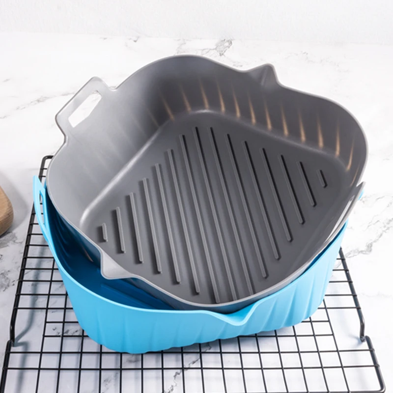 Silicone Non Stick Food Grade Baking Tray Reusable for Air Fryer Oven Pot Liner Basket Insert Accessory