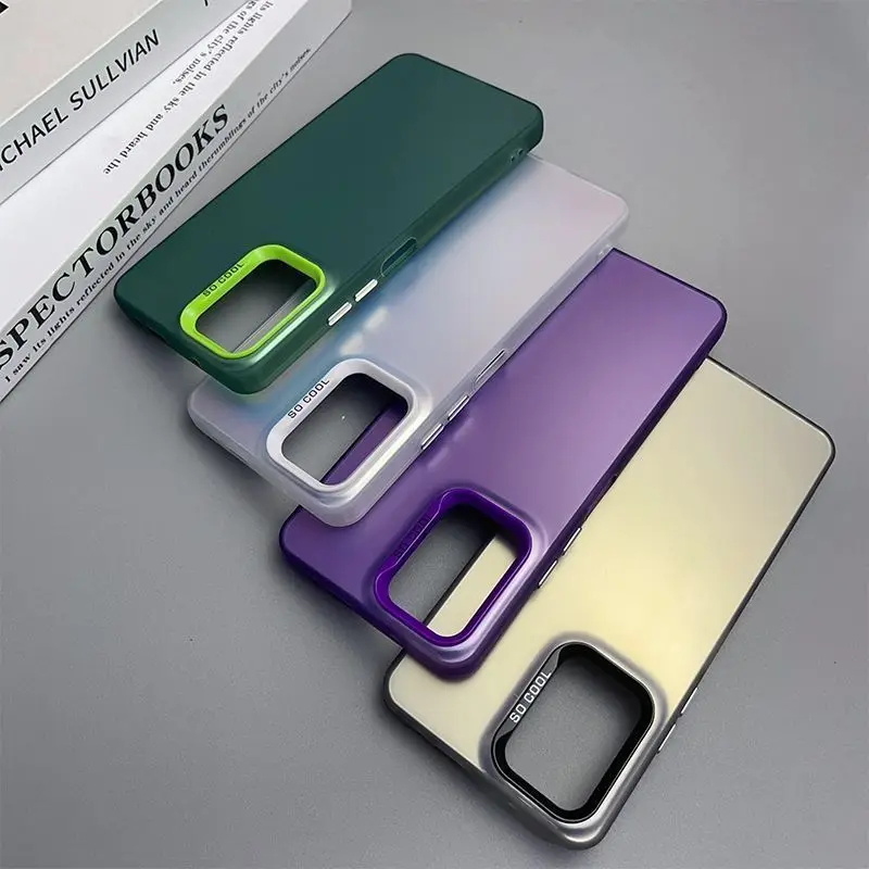 Phone Case For Vivo X60 vivo X60 Case Matte Laser Colorful  Bumper Armor Shockproof Cover