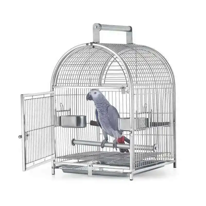 

Outdoor Bird Cage Parrot Carrying Hanging Playground Stainless Steel Bird Cage Transport Shelter Huis Tuin House Garden