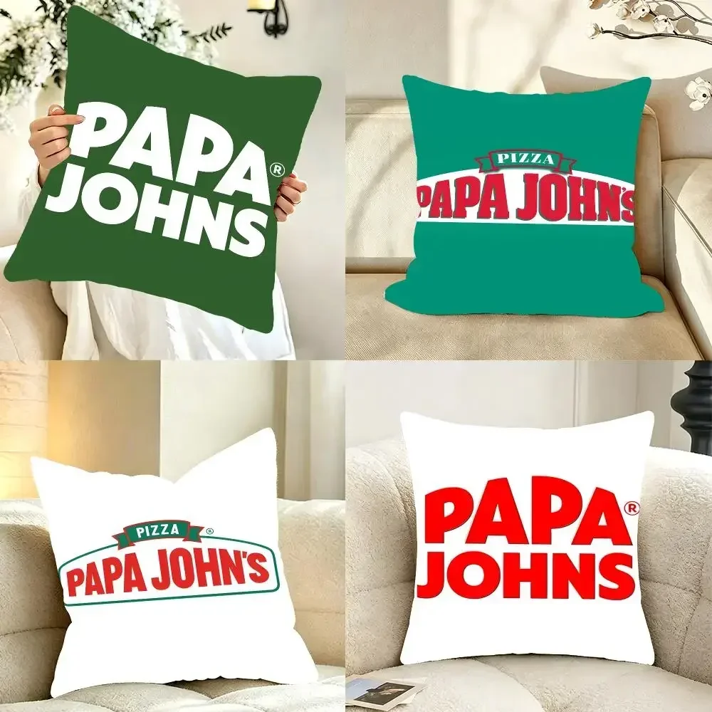 Brand Food Papa Johns Cushion Cover Bedroom bed reading backrest cushion Festive plush holiday Soft plush throw