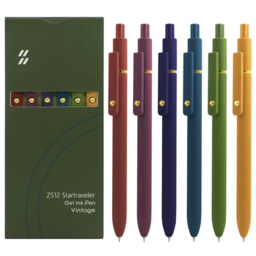 

Gel Pens, Black Ink Pens for Women, 0.5mm Fine Point Smooth Writing Pens, High-End Series Retractable Pens for Journaling Note