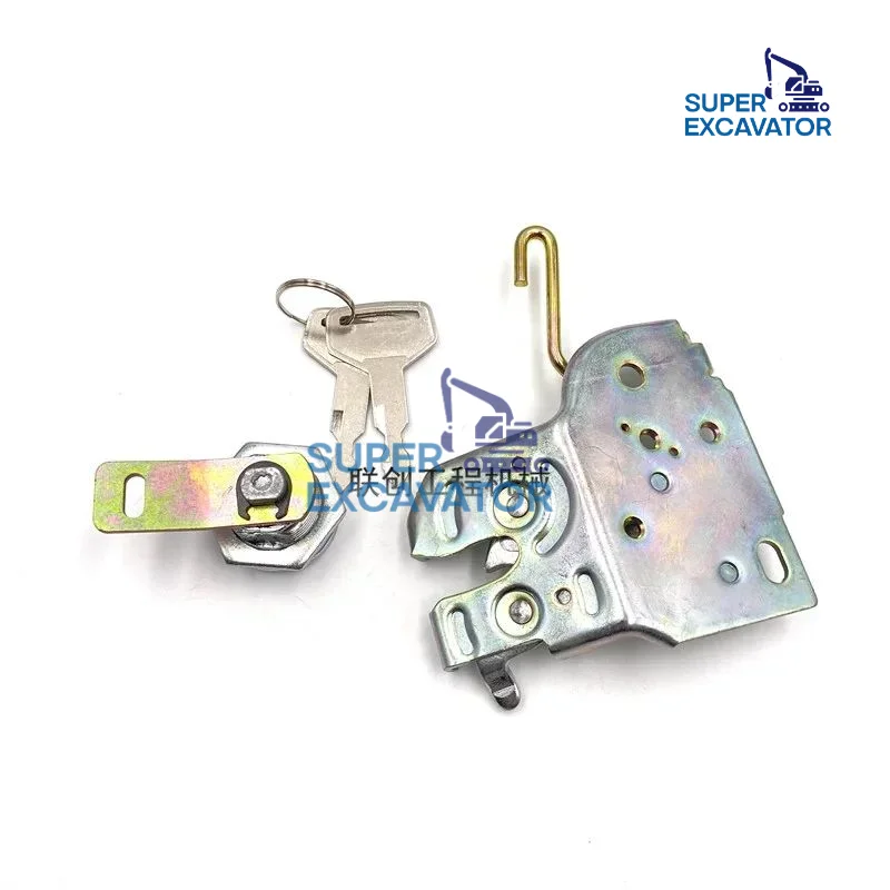 For Kobelco SK60 SK65 SK75-8 Engine Cover Lock Cover lock cylinder lock block assembly Excavator Parts