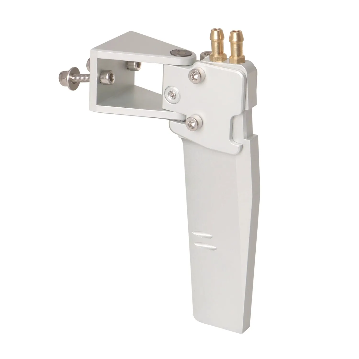 

Ship model accessories remote control ship CNC aluminum alloy double spout triangular seat tail rudder 96mm