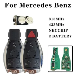 For Mercedes Benz For A B C E S Class W203 W204 W205 W210 W211 W212 W221 2 Battery 433MHz/315MHz NEC Chip Remote Key