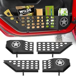 Front Door Metal Storage Box Door, Side Insert Organizer for Jeep Wrangler JL JLU 4XE 2018-2024 and Gladiator JT 2020-2024