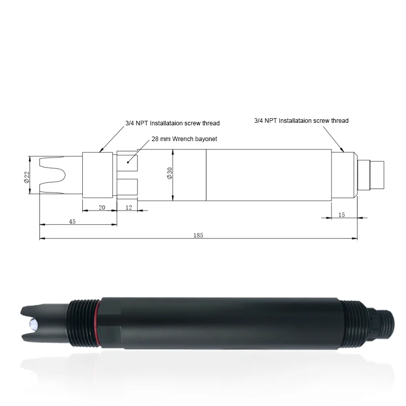 BGT Industrial RS485 Online Water PH Sensor Electrode for Swimming Pool Sewage Aquaculture Hydroponics Water Quality Analysis