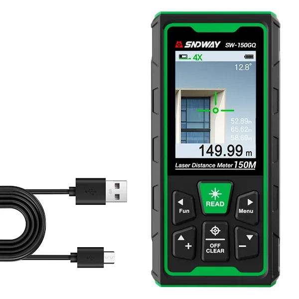 

Sndway 4 in 1 Laser Distance Meter 80m/262ft Rangefinder Tapes Measures Hand Tools for Accurate and Versatile Measurements