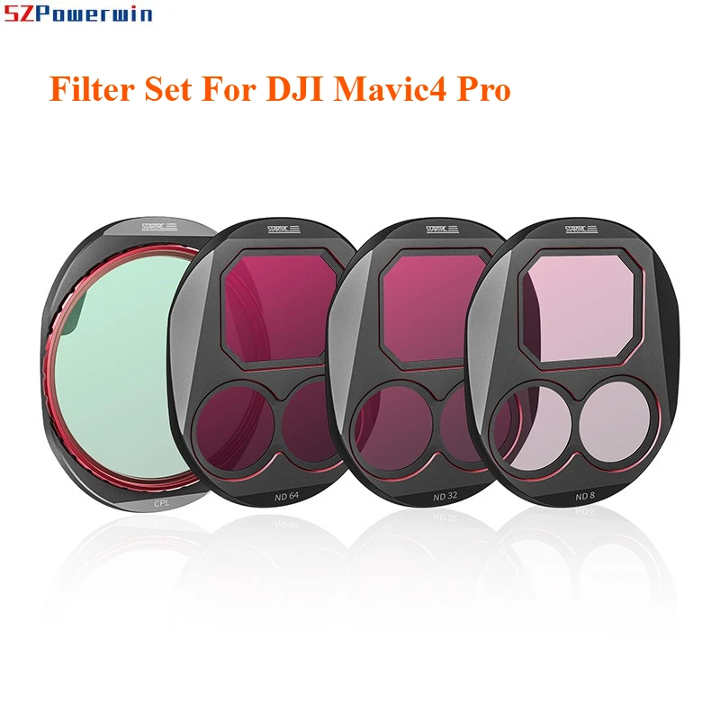 For DJI Mavic 4 Pro ND Filters (ND8/16/32/64) 4PCS - STARTRC High-Quality Multi-Layer Coated Lens Filters for Cinematic Drones
