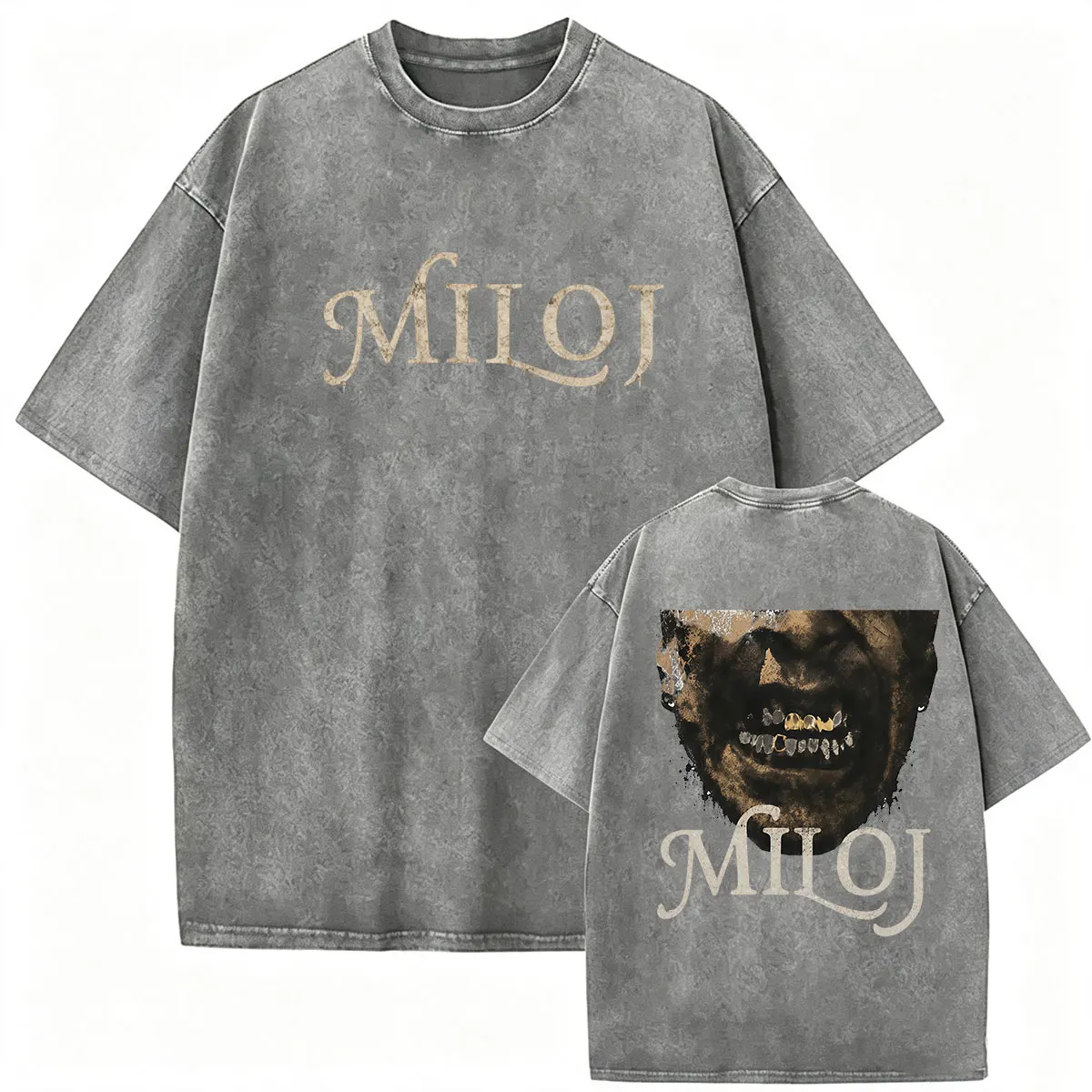 Vintage Washed Cotton T Shirt Milo J La Vida Era Mas Corta Tour 2026 Graphic T-shirts Men's Gothic Hip Hop Short Sleeve T-shirt
