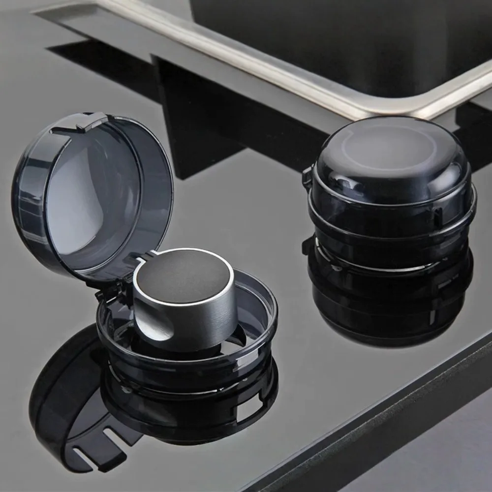 2pc Universal Stove Knob Covers Plastic Oven Switch Protection Part Dust Oil Proof Sleeve Safety Kitchen Stove Knob Switch Cover