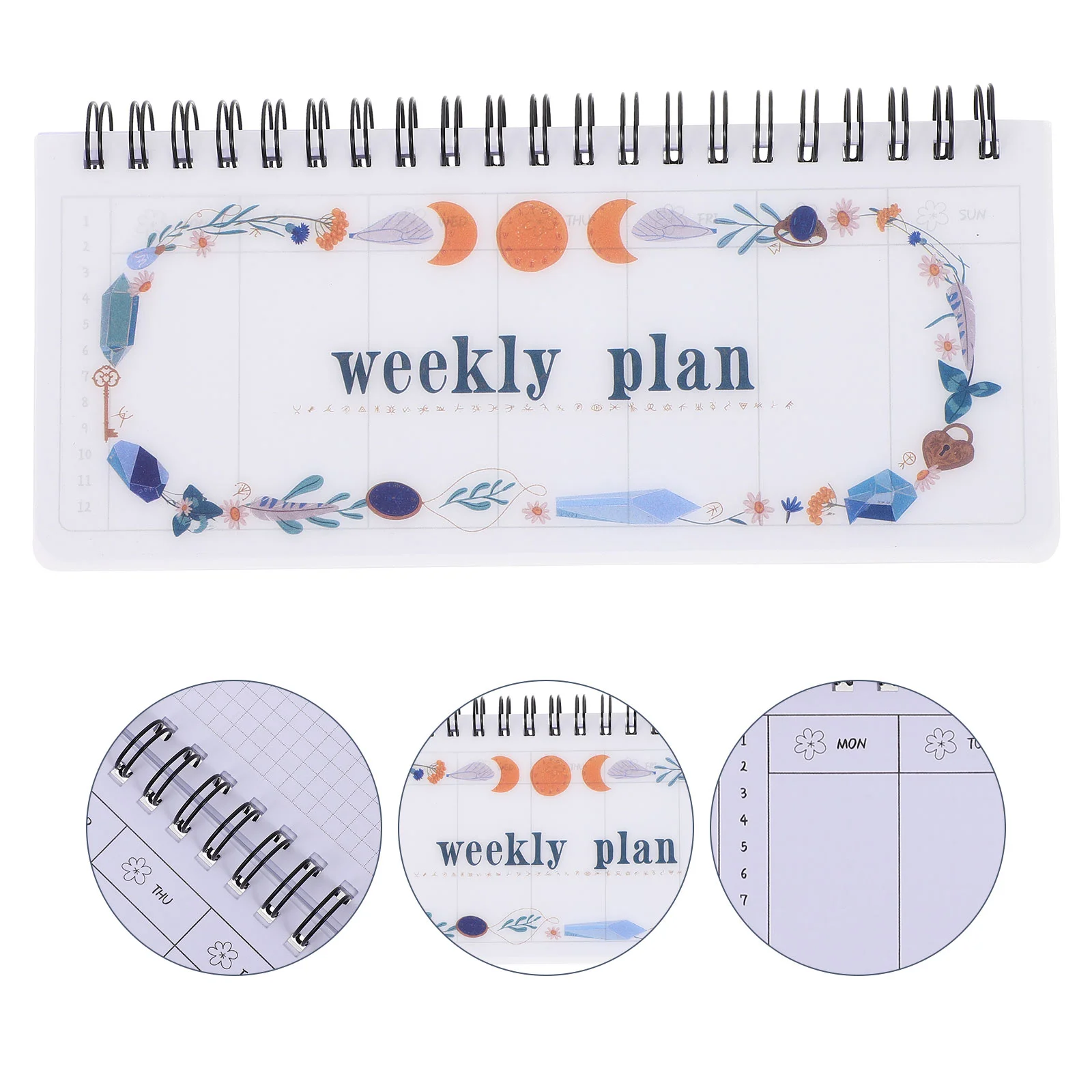 

On The Turn Tearable Weekly Planner Portable Coil Flip-Up Notepad (Garland Planner) Office Notebook Paper