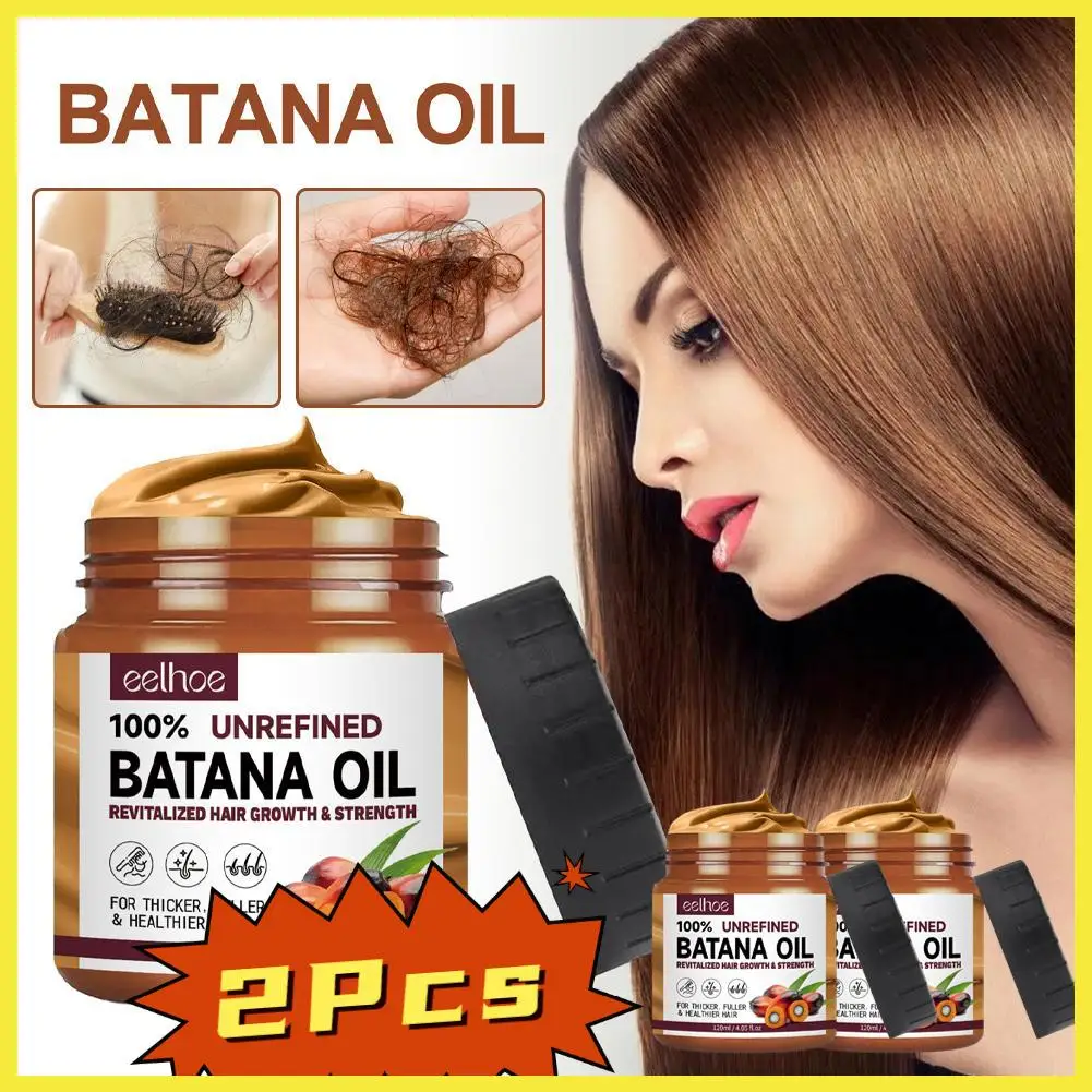 100% Pure Organic Hair Mask Batana Oil Natural Treatment Nourish Reduce Hair Loss Anti-Breakage Care Products