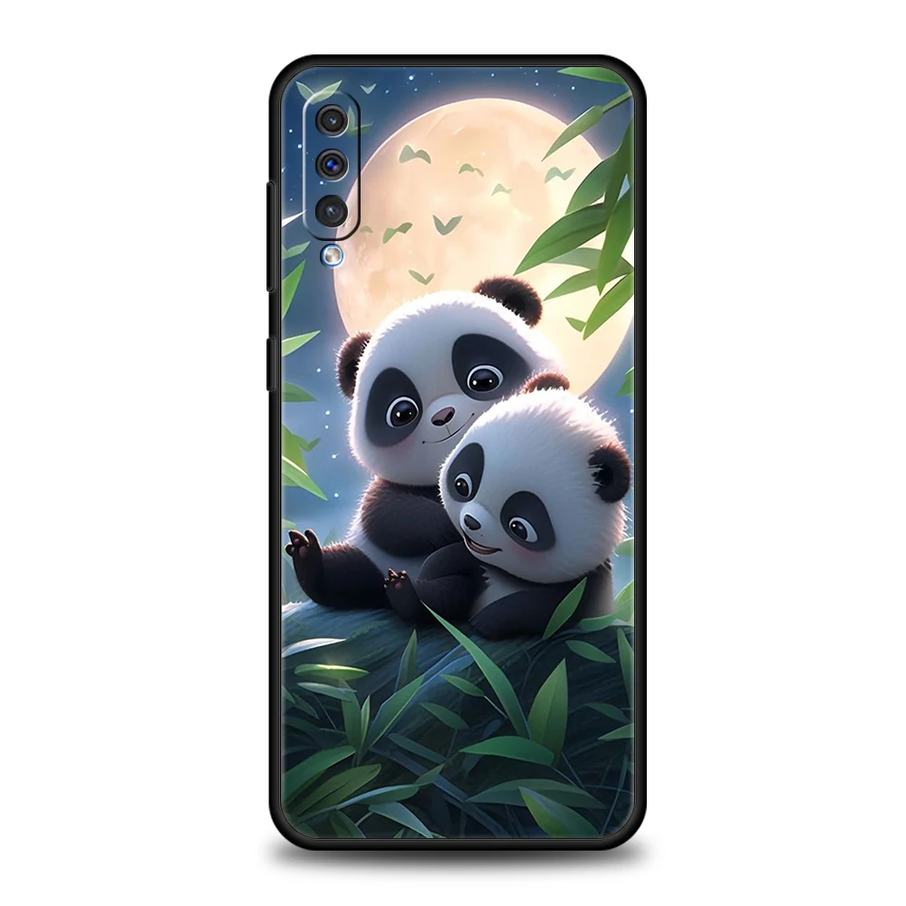 Cartoon Lovely Panda Phone Case for Samsung Galaxy A24 A13 A53 A73 A33 A22 A12 A02 A03 A05 A70 A50 A10 A20 Silicone Cover Shell