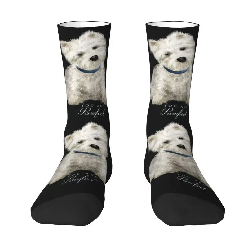 

Забавные мужские носки для собак Sweet West Highland White Terrier на заказ, удобные теплые носки унисекс с 3D принтом Westie Puppy Crew