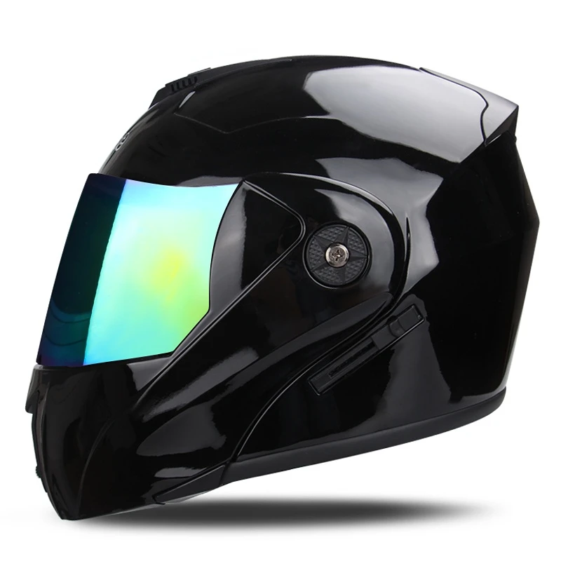 2023 Saety  Double Lens Unisex Helmet With Visor DOT Flip Up Cross Section Helmet  Cross Section Helmet  Modular Flip Helm