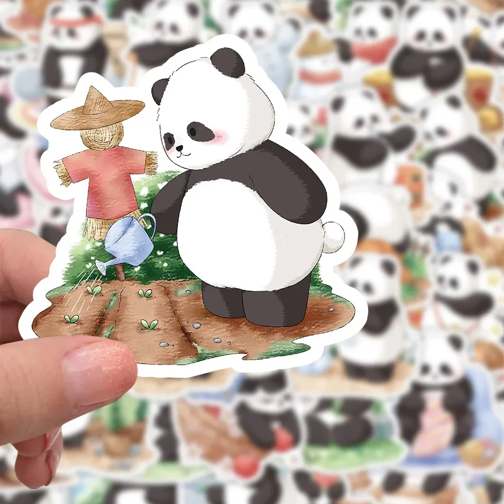 60PCS Kawaii Panda Stickers Leuke Cartoon Dier Graffiti Sticker Laptop Telefoon Gitaar Fiets Skateboard Decals Gift Kinderen Speelgoed Geschenken