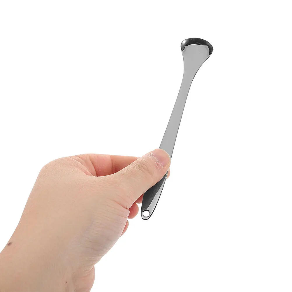 

2pcs Stainless Steel Tongue Scraper Metal Oral Tool Silver Cleaner Care Durable Portable Hygiene Solution Efficient for Adults
