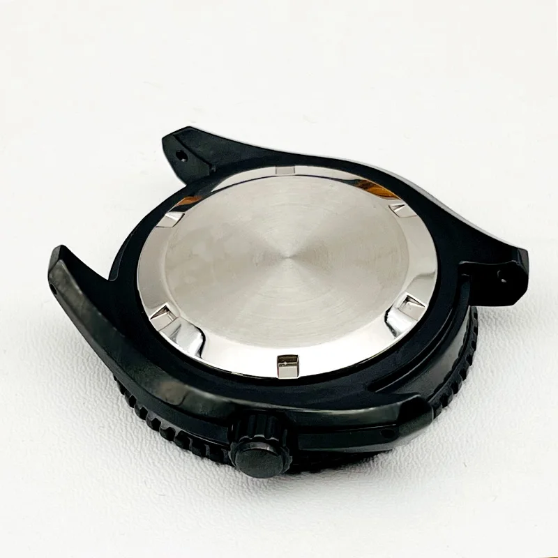 Серебристо-черный чехол для часов NH35 чехол Seiko LX SNR025 SNR027, подходит для часов 4R35 4R36 NH35 NH36, с сапфировым стеклом, для дайвинга