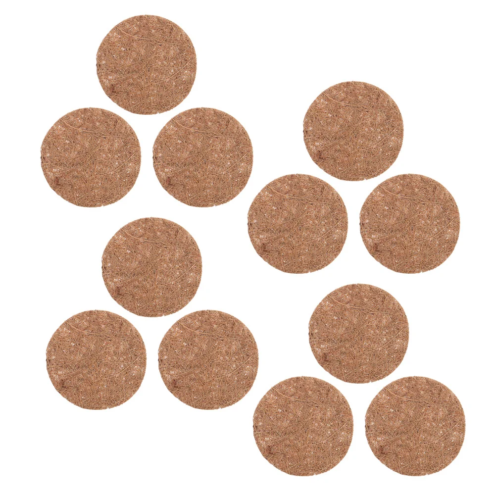 

16pcs Coconut Coir Liner For Flowerpots Garden Planter Base Mats Pigeon Breeding Pad Nesting Mat Slip-Resistant Natural Fiber