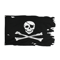 90x150 cm older broken jolly roger Skull Cross bones Pirates dead mans chest Flag For Decoration