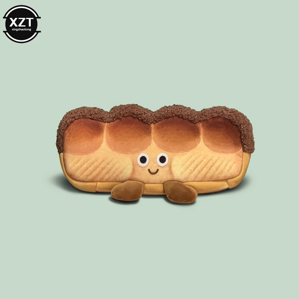 

Plush Creative Pencil Bag Funny Bread Cute Oxford School Stationery Pen Bag Children Pen Case Prizes Gifts Student Pencil Cases