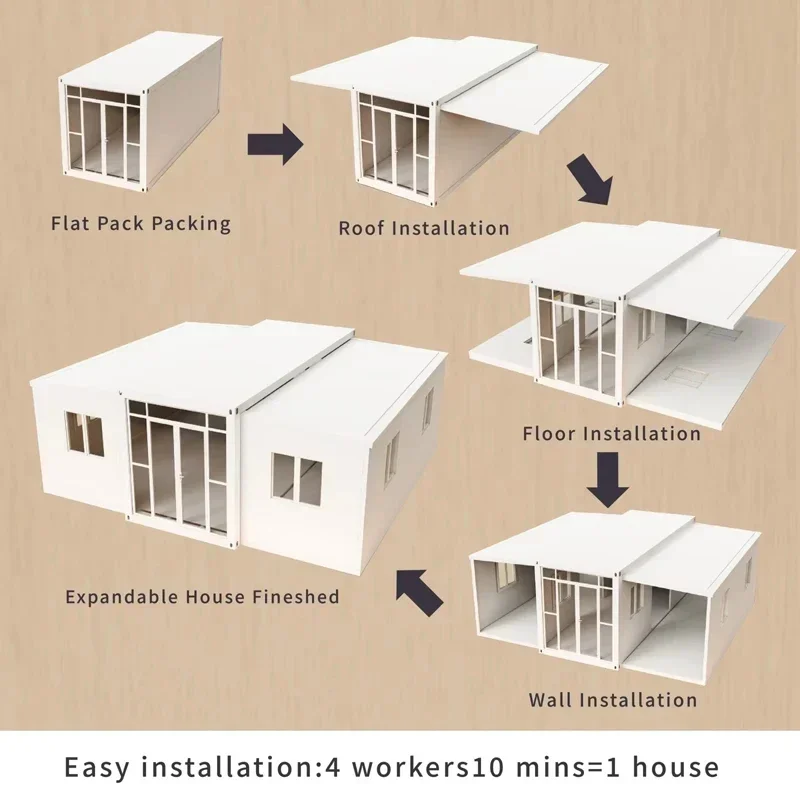 YG Expandable 40ft 20ft Cheap Modular House Kit Modern House For Living Customized Prefabricated Luxury Container House
