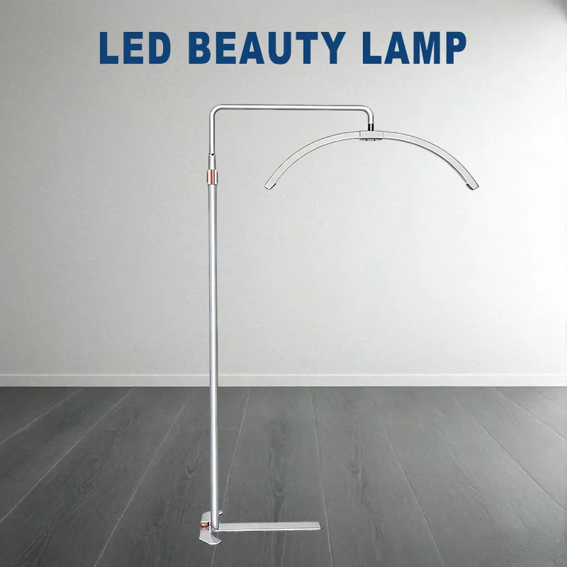 26-inch Half-Moon Beauty Lamp, Special for Nail, Eyelash and Eyebrow Embroidery, U-Shaped Eye-Care Floor Lamp Tool