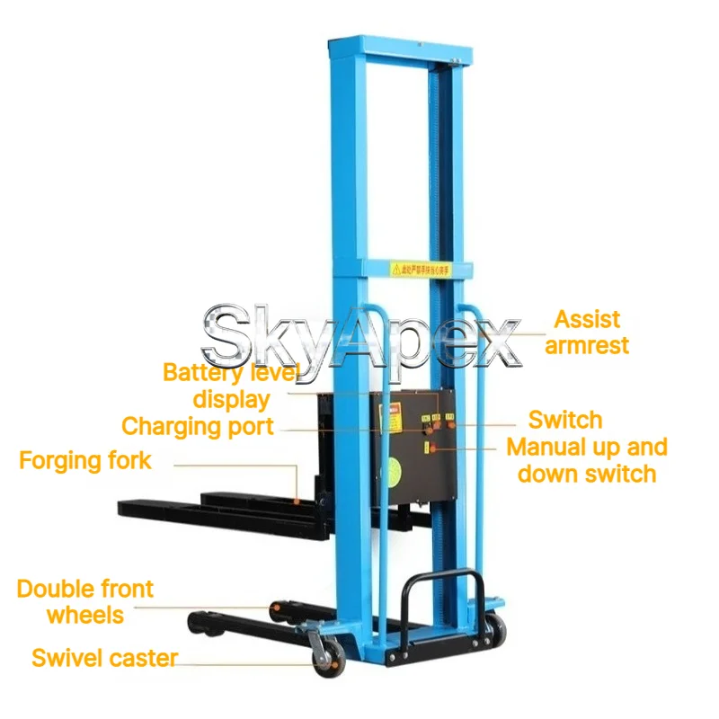 On‑board Forklift Convenient Lifting Hydraulic Unloading Tool Small Material Handling Trolley For Truck Cargo Unloading Work
