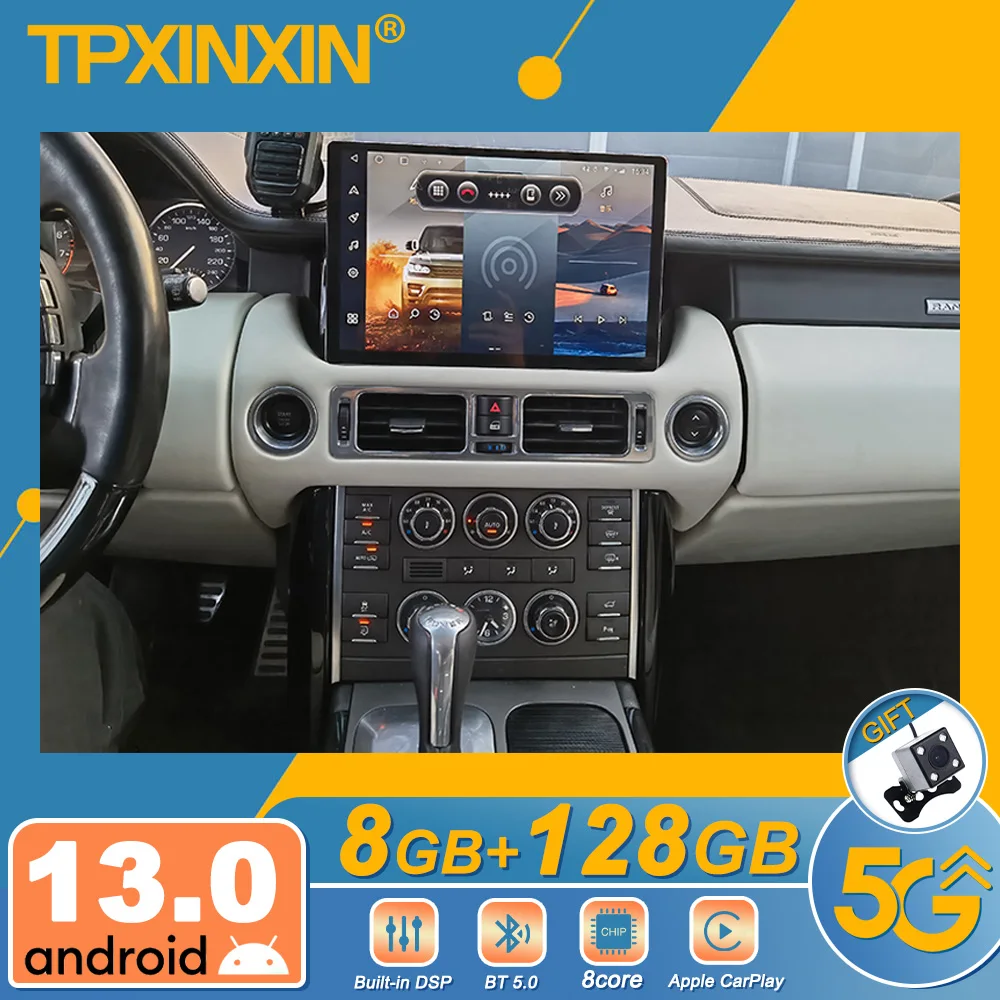 13 Inch Screen Car Radio For Land Rover Range Rover V8 2005-2012 Android GPS Navigation Multimedia Stereo Receiver Head Unit