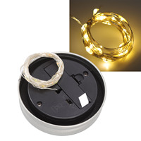 Outdoor Solar Mason Jar Lights Lids 20 LEDs 6.6 Feet Waterproof Flame  Solar Fairy String Lids for Normal Jars