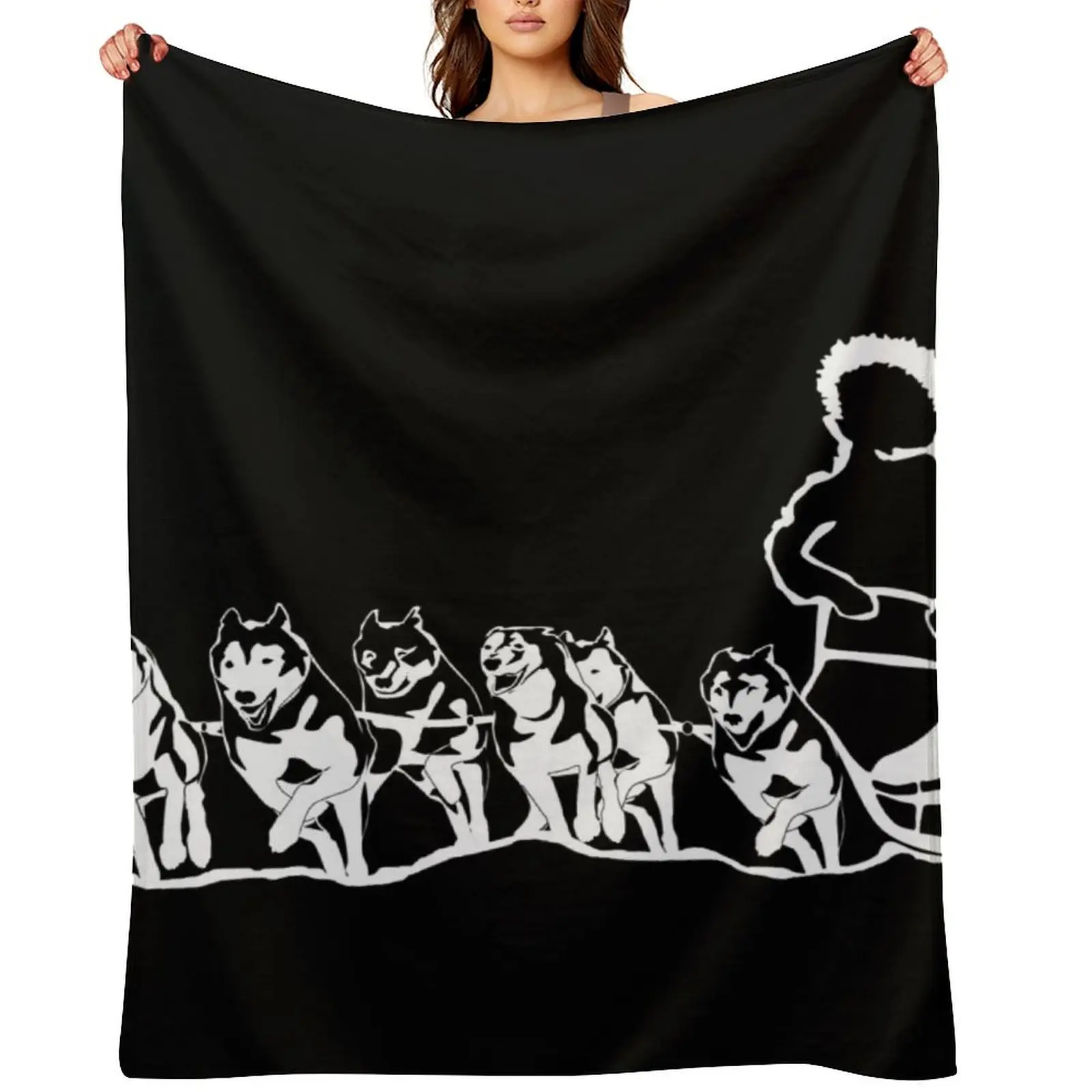 Manta de Perros de Trineo Musher, Ropa de Cama de Verano, Sofás, Regalo Personalizado, Mantas a Cuadros para el Sofá