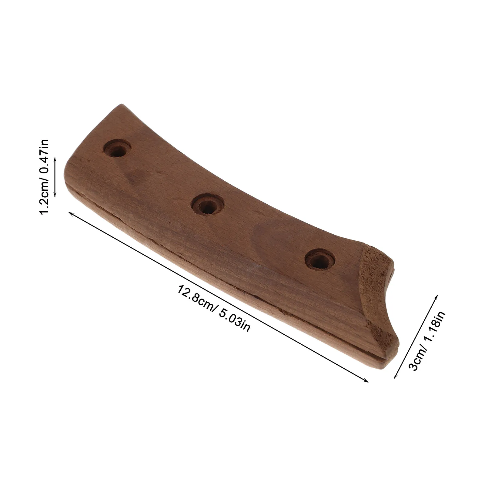 1Set Wood Knife Handle Replacement Smooth Universal Grip for Home Kitchen Chef Cooking Tool DIY Craft Component Set