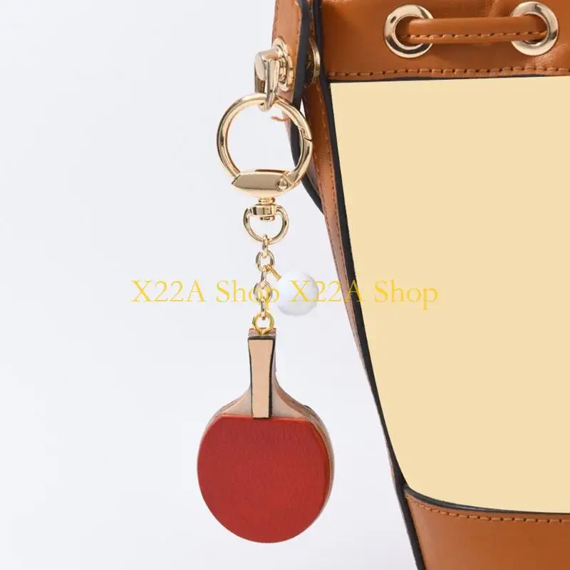 Unique Table Tennis Racket Keychain with Ring for Daily Carry Use